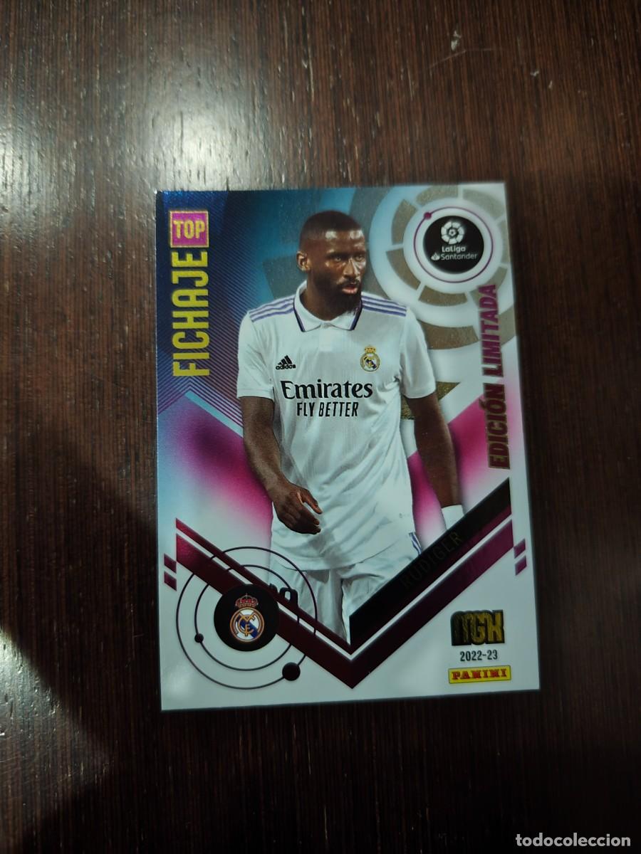 Cromos de f&uacute;tbol: MEGACRACKS 2022-2023 TOP FICHAJE RUDIGER ( R. MADRID ) EDICION LIMITADA