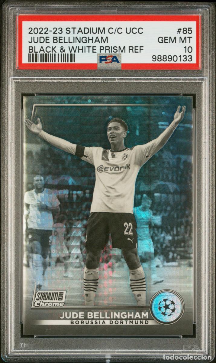Cromos de f&uacute;tbol: Bellingham 088/350 #85 Borussia Topps Stadium Chrome Black White 2022 23 PSA 10