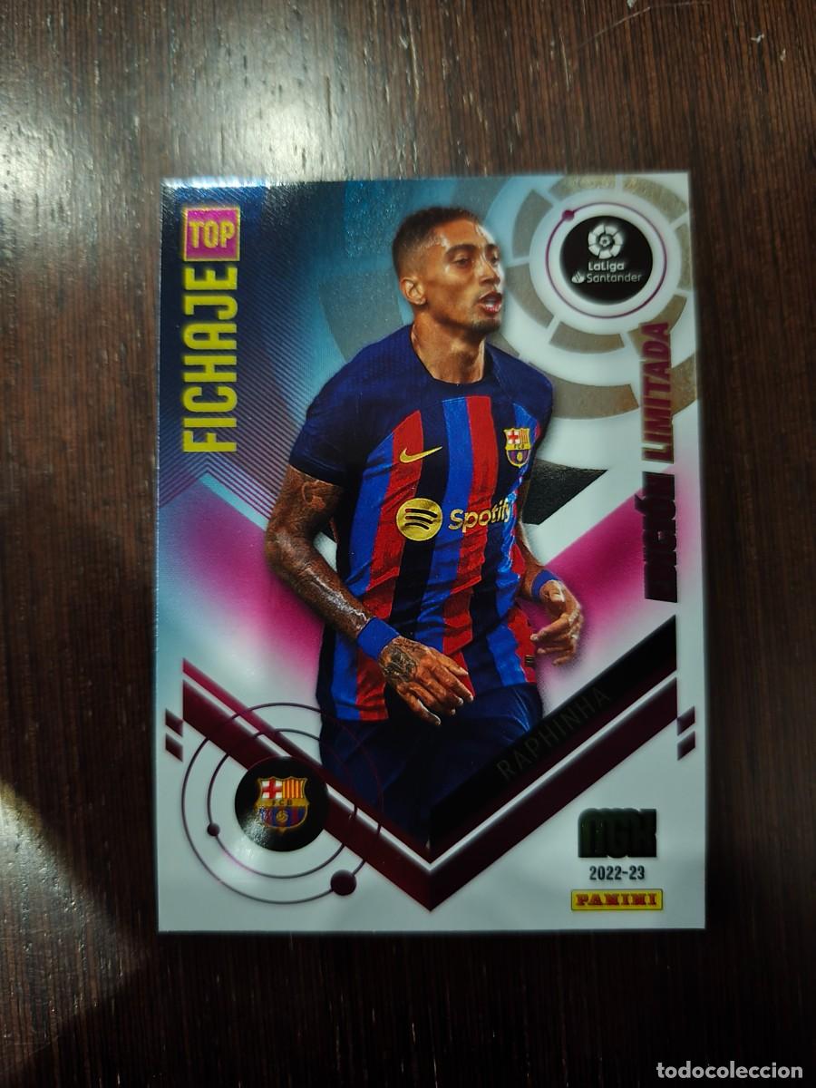 Cromos de f&uacute;tbol: MEGACRACKS 2022-2023 TOP FICHAJE RAPHINHA ( F.C. BARCELONA ) EDICION LIMITADA