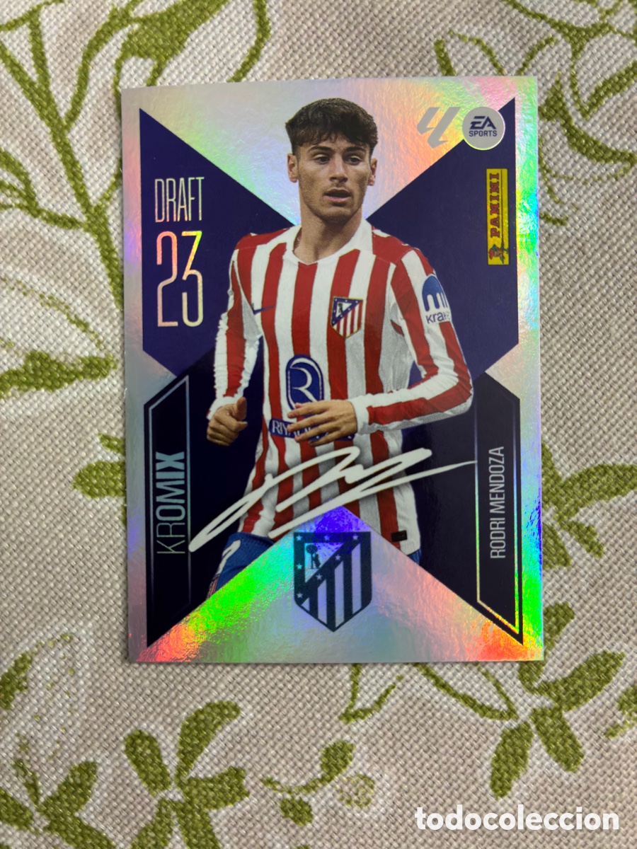 Cromos de f&uacute;tbol: Cromo Rodri Mendoza N&ordm; K21 Atl. de Madrid - KROMIX DRAFT 23 Parallel - Liga 2026-27 (Sin Pegar)