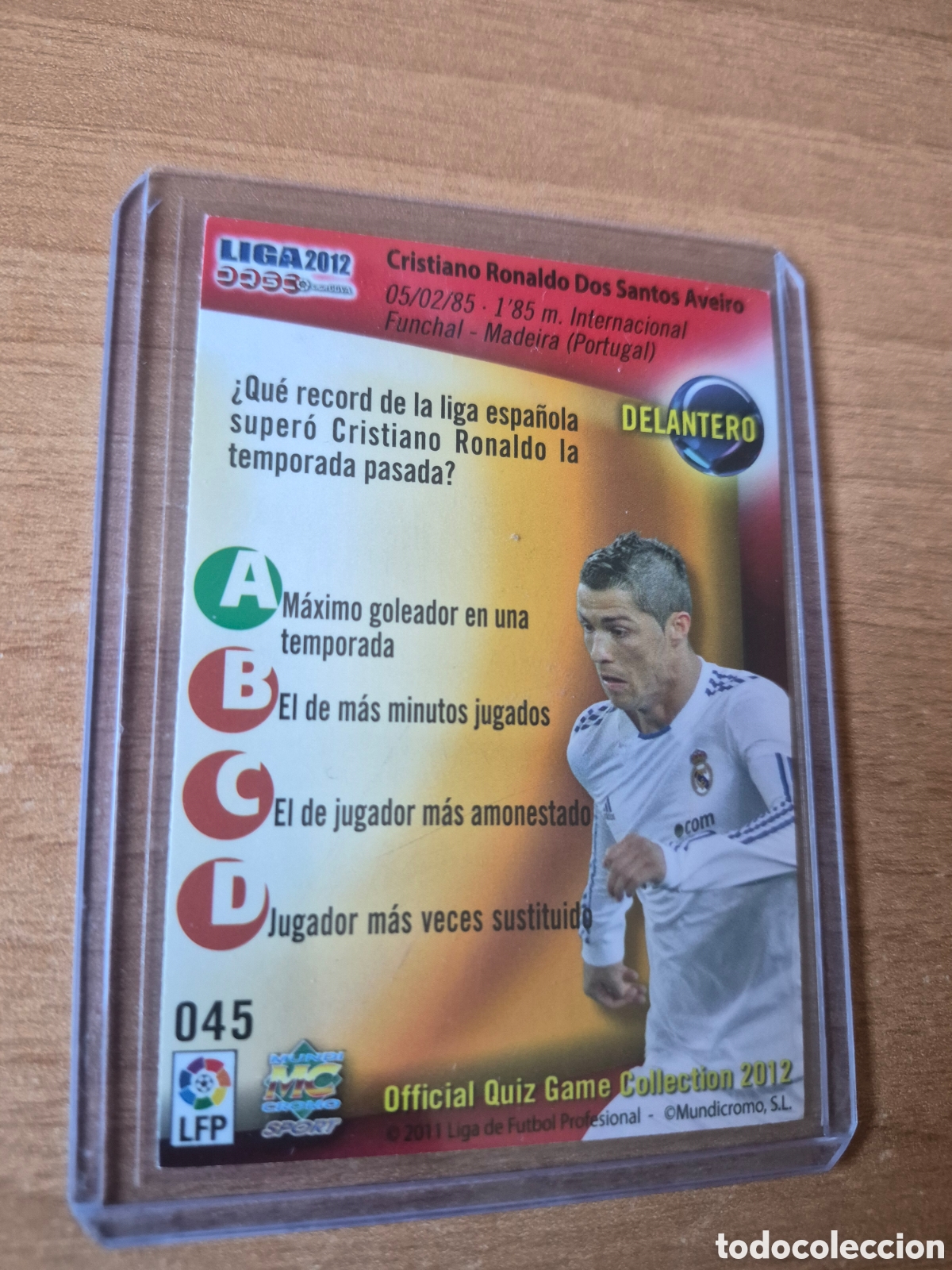 Cromos de f&uacute;tbol: Mundicromo 2011 2012 #45 Ronaldo - Foto 2