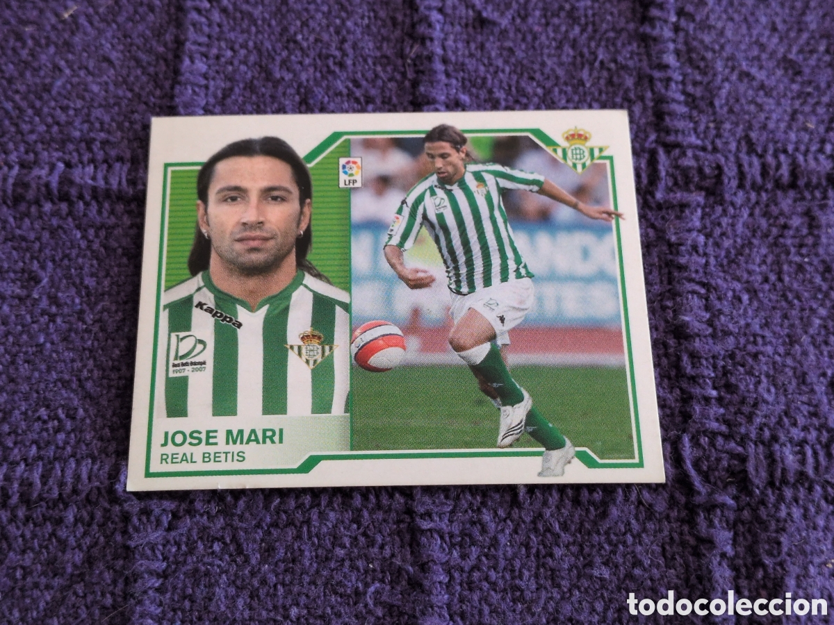 Cromos de Futebol: EDICIONES ESTE 2007-2008 FICHAJE N&ordm;58 JOSE MARI (BETIS) LIGA 07-08 CROMO. NUNCA PEGADO. NUEVO