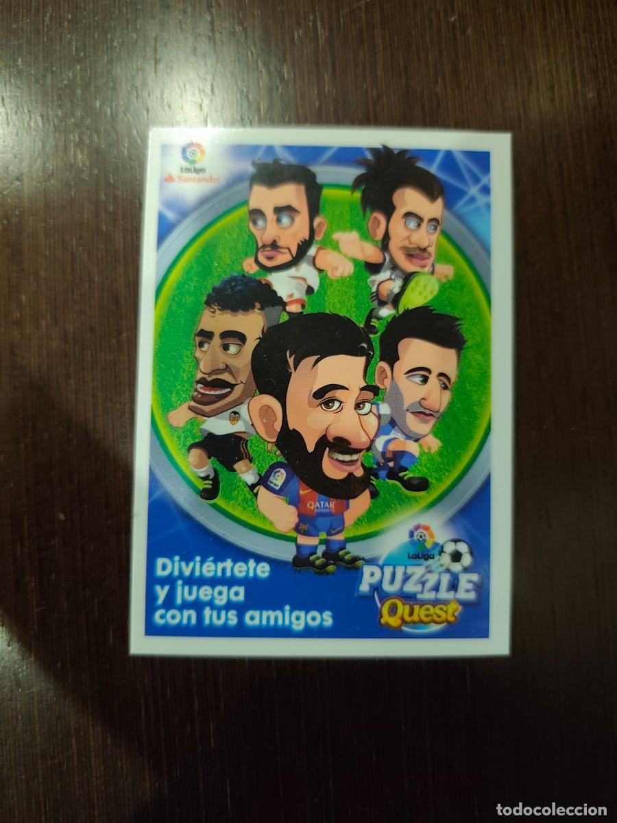 Cromos de f&uacute;tbol: ADRENALYN XL LA LIGA PUZZLE QUEST CARTA CARICATURA DE MESSI