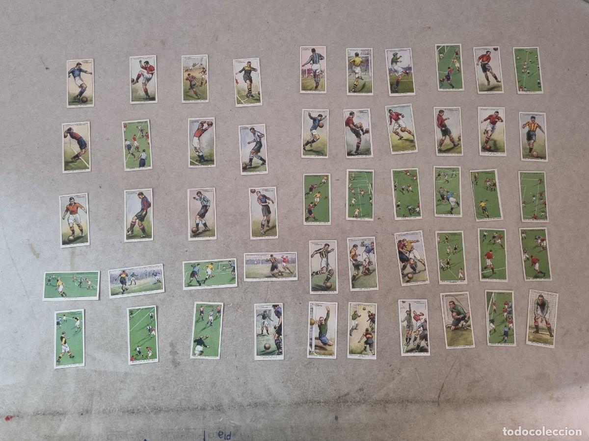 Cromos de f&uacute;tbol: Lote de 50 tarjetas de cigarrillos serie futbol