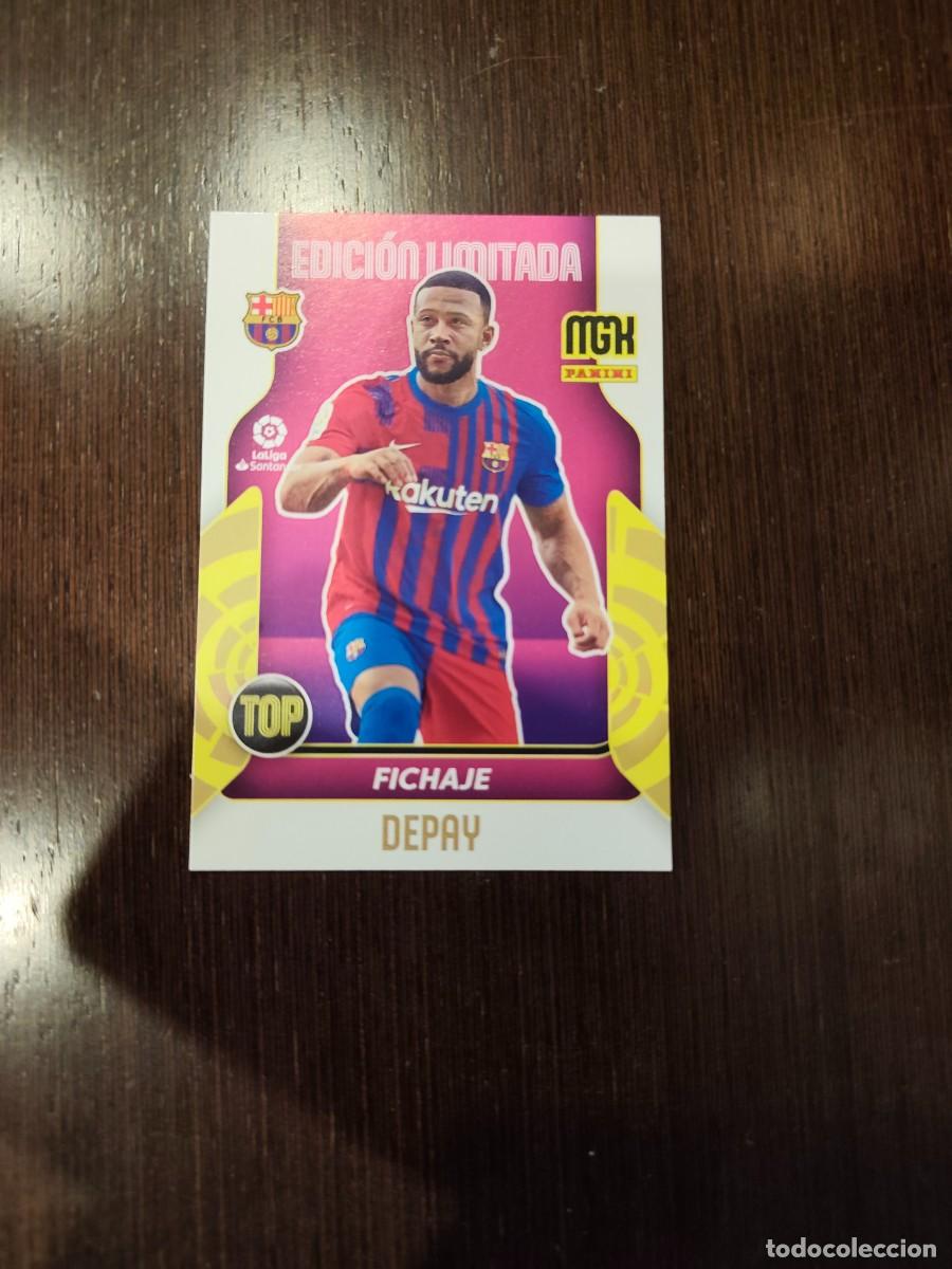 Figurine di Calcio: MEGACRACKS 2021-2022 TOP FICHAJE DEPAY ( F.C. BARCELONA ) EDICION LIMITADA