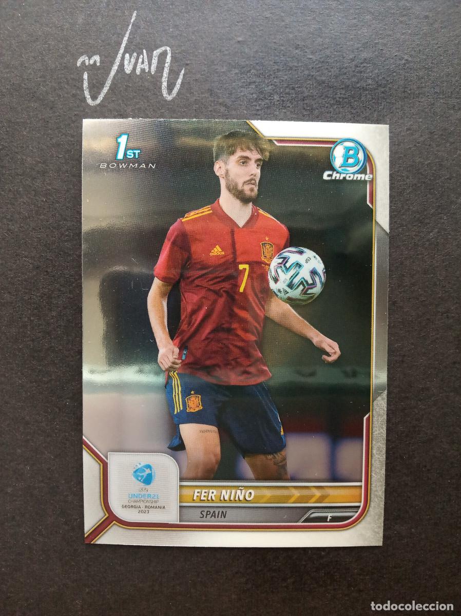 Figurine di Calcio: N&ordm; 84 FER NI&Ntilde;O ESPA&Ntilde;A ELCHE 2026 2027 26 27 ⚽ TOPPS &reg; 1st BOWMAN CHROME UEFA EURO UNDER 21 2023