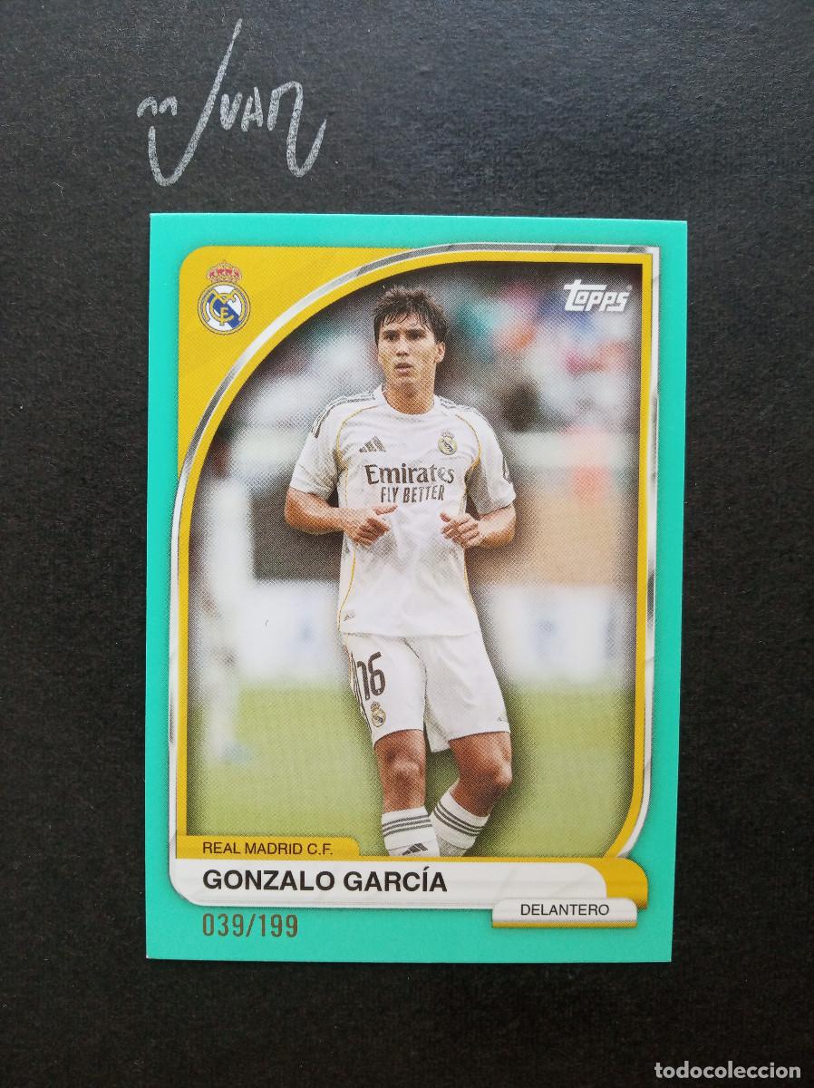 Figurine di Calcio: N&ordm; 16 NUMERADA #/199 GONZALO GARCIA REAL MADRID ESPA&Ntilde;A ⚽ TOPPS &reg; COLLECTOR TIN 2025 2026 25 26 NUEVO