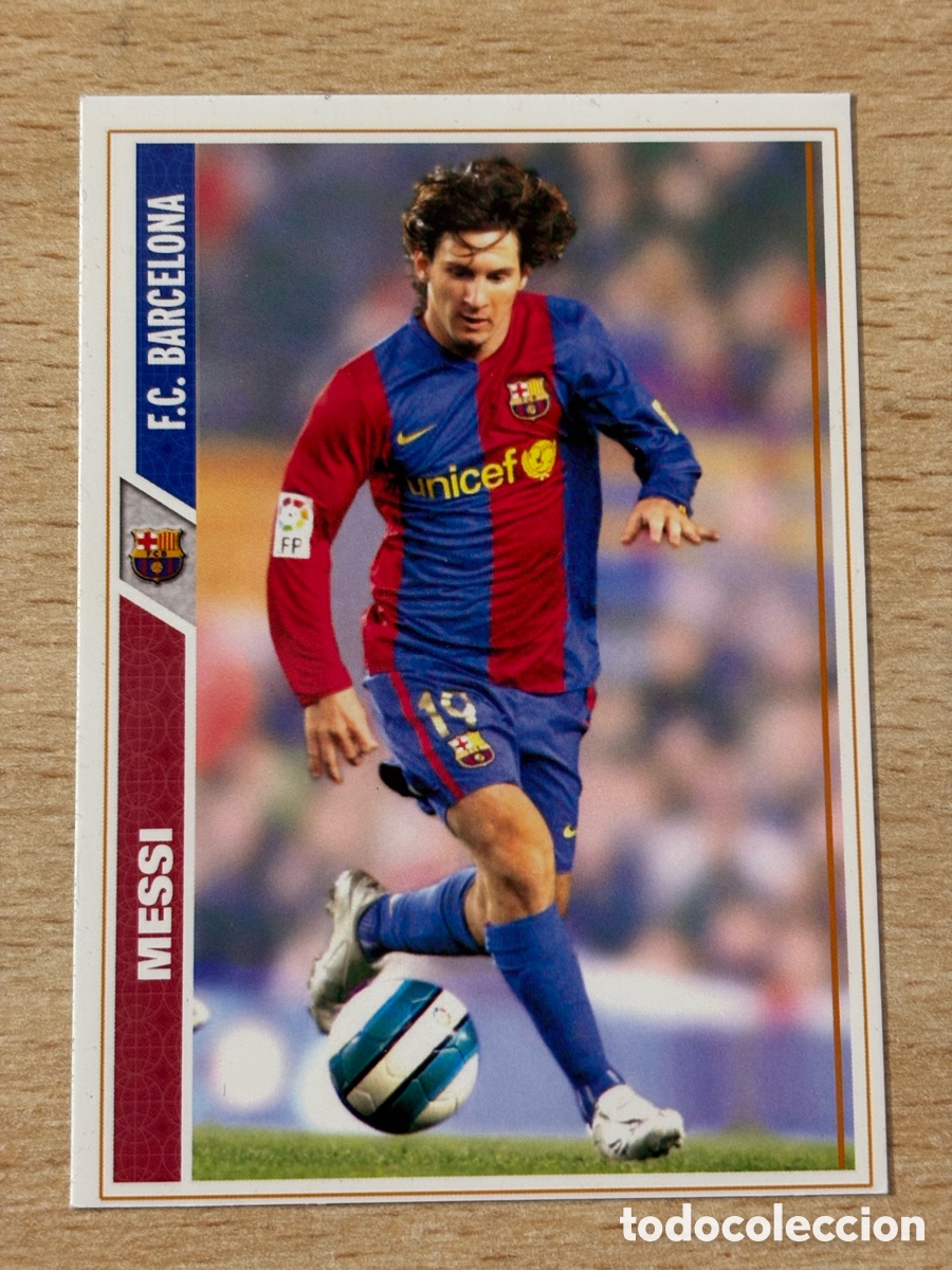 Cromos de f&uacute;tbol: # 47 Messi FC Barcelona 2007 2008 07 08, perfecto estado Mint condition no rookie