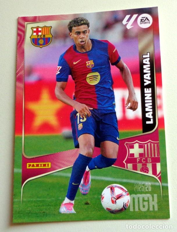 Cromos de f&uacute;tbol: CARD LAMINE YAMAL BARCELONA BAR&Ccedil;A LIGA MEGACRACKS PANINI 2025 2026 25 26 MGK
