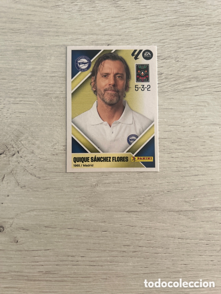 Cromos de f&uacute;tbol: Quique S&aacute;nchez Flores Entrenador 2 Alav&eacute;s Liga Este 2026/27 26-27 Panini