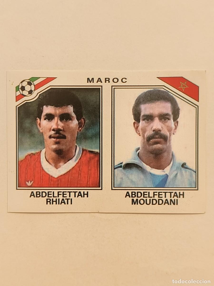Cromos de f&uacute;tbol: #427 ABDELFETTAH RHIATI-ABDELFETTAH MOUDDANI (MARRUECOS) MUNDIAL MEXICO 86 PANINI
