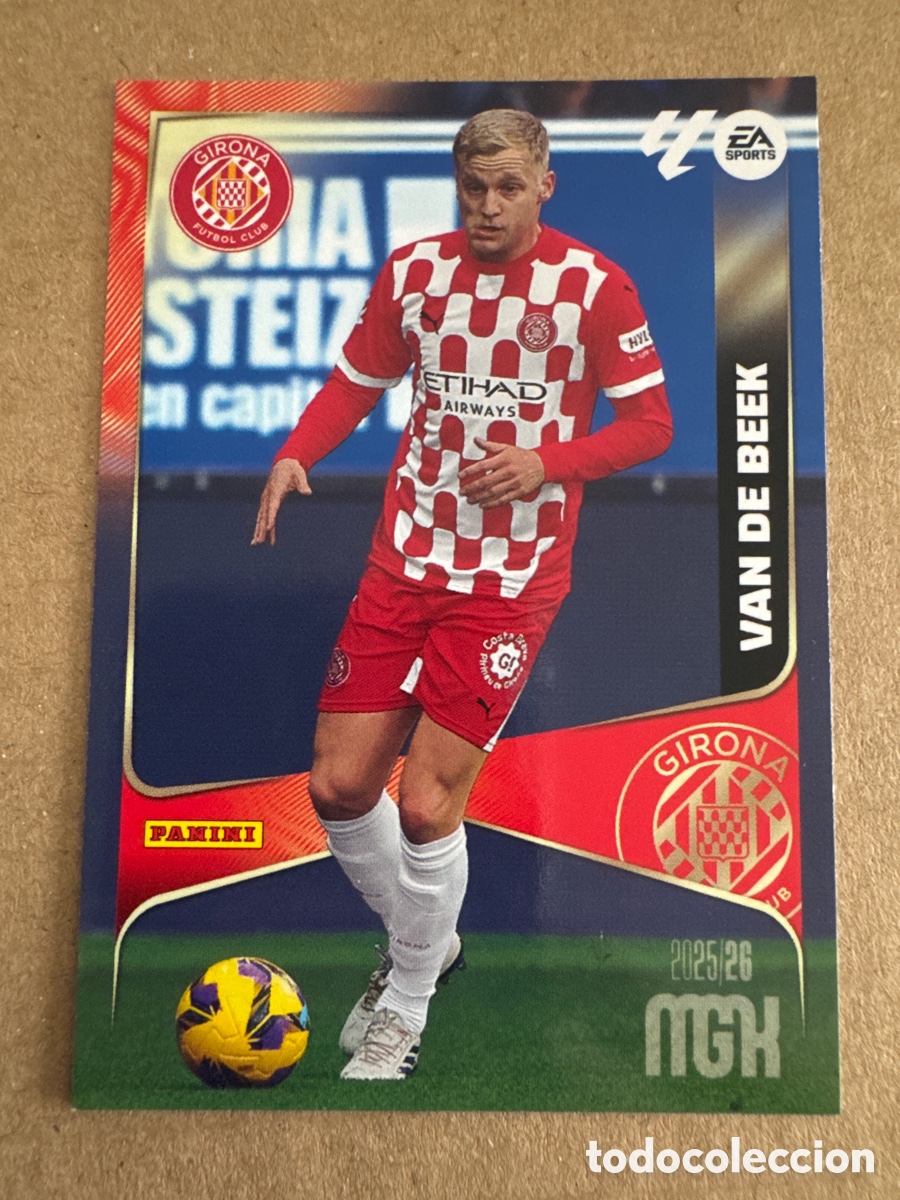Cromos de f&uacute;tbol: # 190 Van de Beek Girona Megacracks 25 26 2025 2026 MGK
