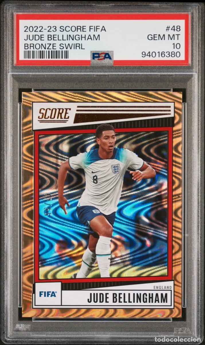 Cromos de f&uacute;tbol: Bellingham #48 Inglaterra Panini Score Fifa Bronze Swirl 2022 23 Psa 10
