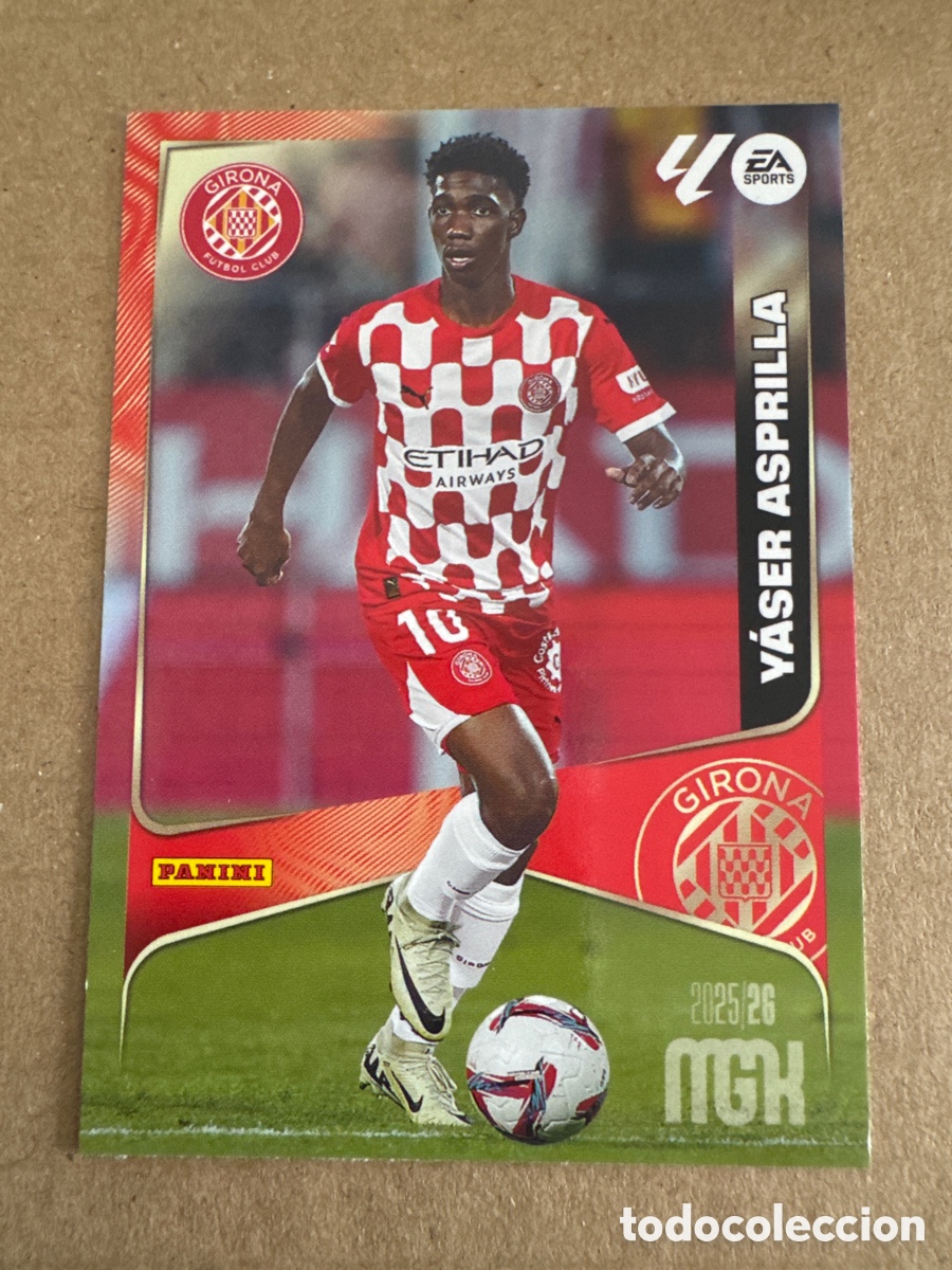 Cromos de f&uacute;tbol: # 195 Y&aacute;ser Asprilla Girona Megacracks 25 26 2025 2026 MGK
