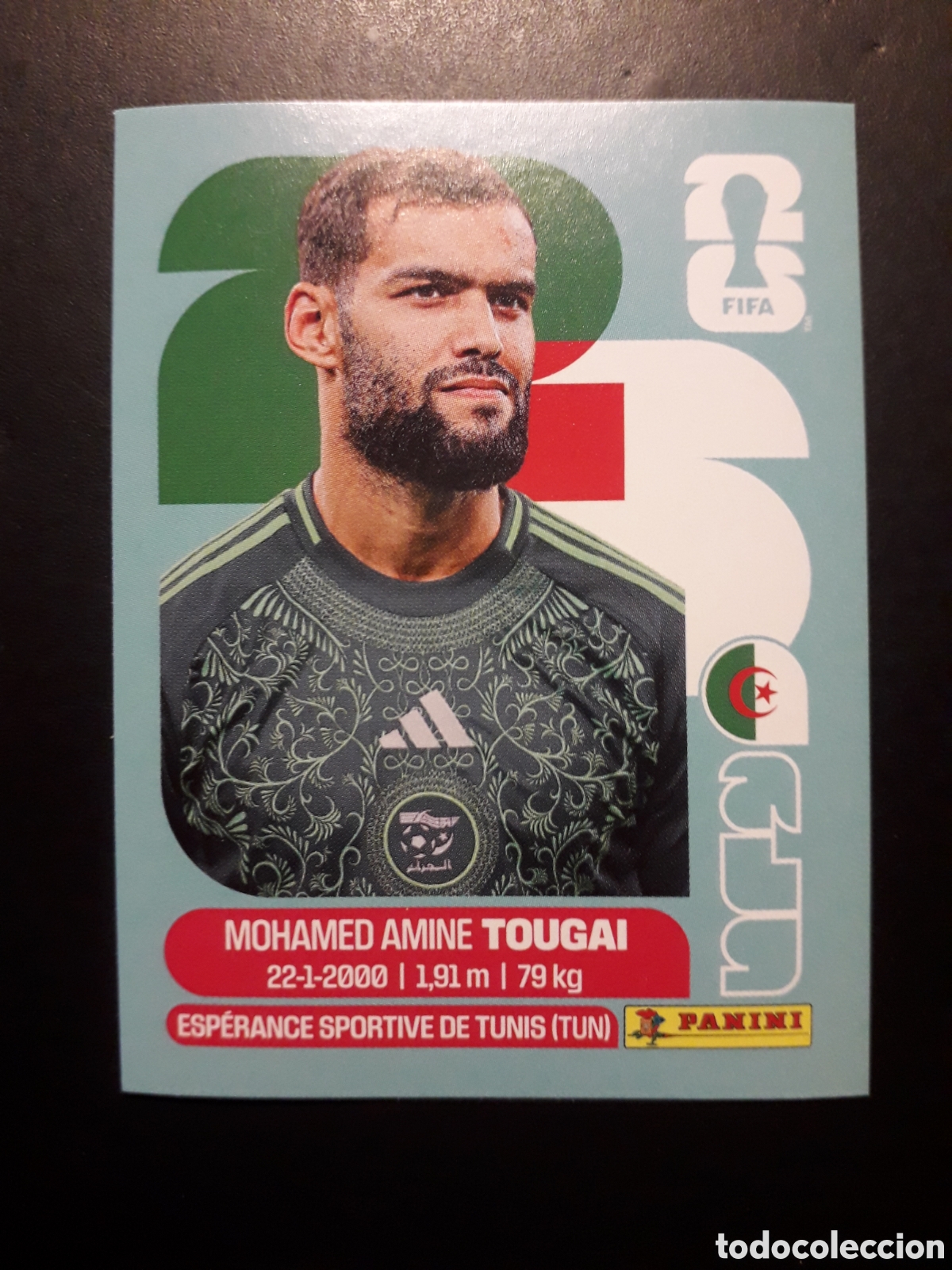 Cromos de f&uacute;tbol: TOUGAI ARGELIA ALG 6 MUNDIAL F&Uacute;TBOL 2026 FIFA WORLD CUP PANINI SIN PEGAR PEDIDO M&Iacute;NIMO 3&euro;