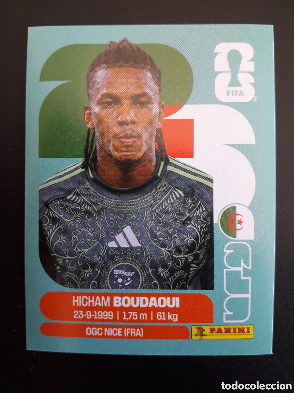 Cromos de f&uacute;tbol: BOUDAOUI ARGELIA ALG 10 MUNDIAL F&Uacute;TBOL 2026 FIFA WORLD CUP PANINI SIN PEGAR PEDIDO M&Iacute;NIMO 3&euro;