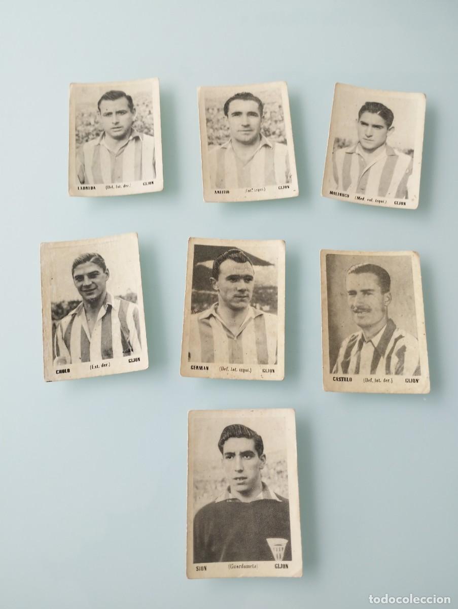 Cromos de f&uacute;tbol: Lote de 7 cromos del Gij&oacute;n temporada 1951/1952