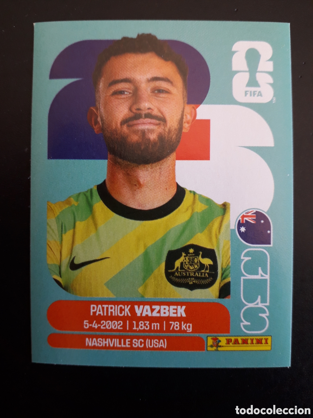 Cartes &agrave; collectionner de Football: YAZBEK AUSTRALIA AUS 16 MUNDIAL F&Uacute;TBOL 2026 FIFA WORLD CUP PANINI SIN PEGAR PEDIDO M&Iacute;NIMO 3&euro;
