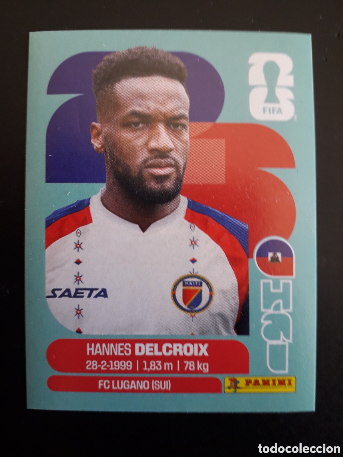 Cromos de f&uacute;tbol: DELCROIX HAIT&Iacute; HAI 9 MUNDIAL F&Uacute;TBOL 2026 FIFA WORLD CUP PANINI SIN PEGAR PEDIDO M&Iacute;NIMO 3&euro;