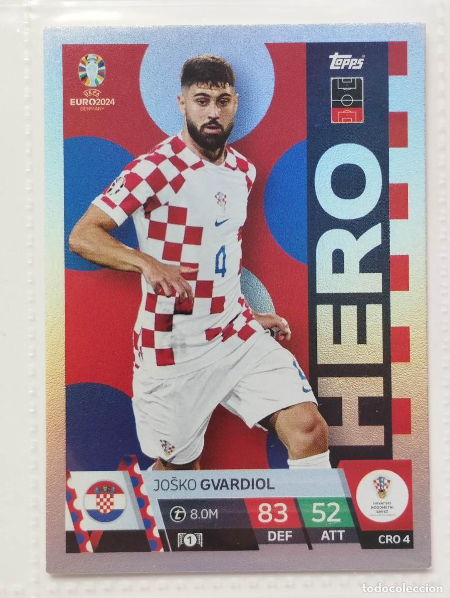 Cartes &agrave; collectionner de Football: CROMO CARD EURO 24 EUROCOPA 2024 MATCH ATTAX CROACIA CRO4 GVARDIOL