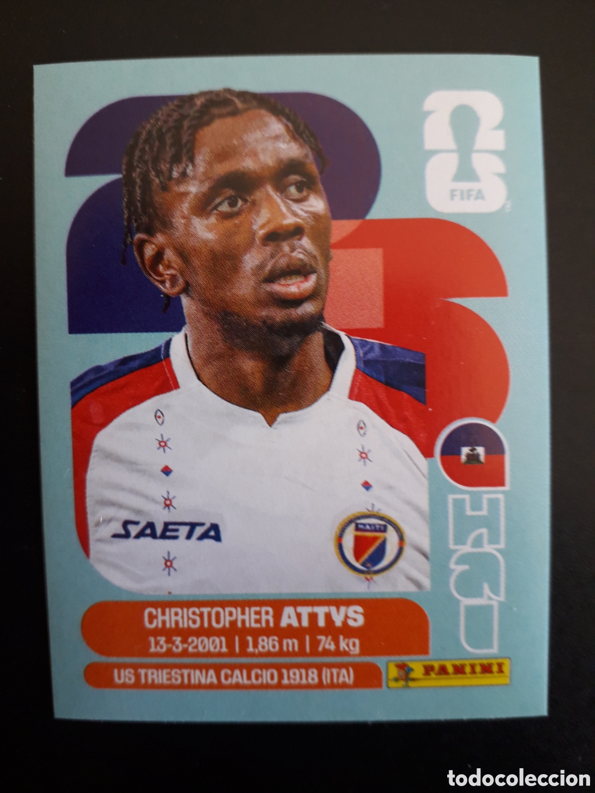 Cromos de f&uacute;tbol: ATTYS HAIT&Iacute; HAI 14 MUNDIAL F&Uacute;TBOL 2026 FIFA WORLD CUP PANINI SIN PEGAR PEDIDO M&Iacute;NIMO 3&euro;.