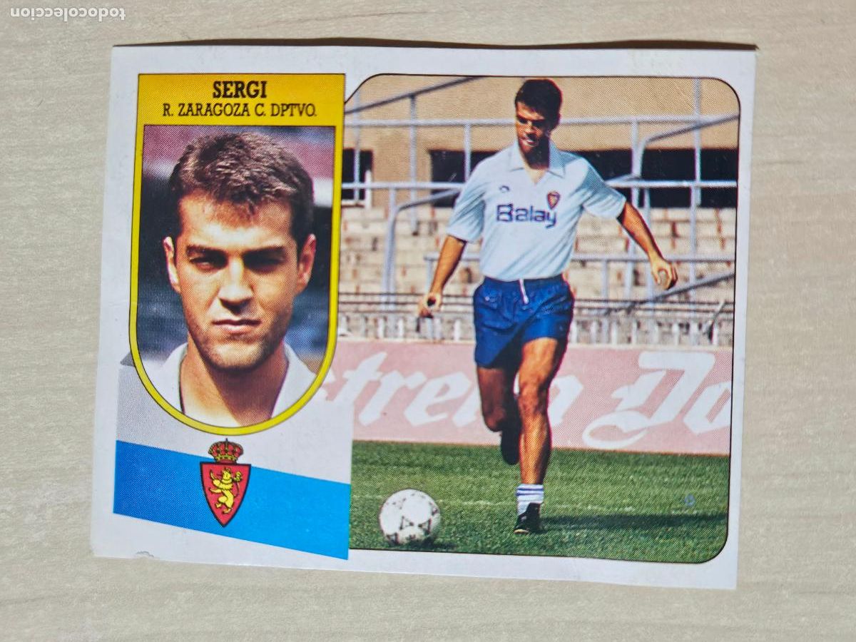 Cromos de f&uacute;tbol: FICHAJE N&ordm; 7 SERGI - LIGA ESTE 1991 92 - CROMO RECUPERADO BUEN ESTADO