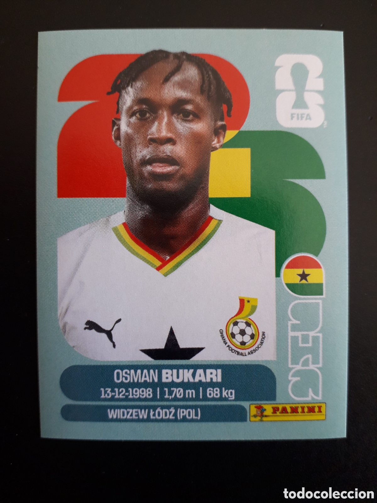 Cromos de f&uacute;tbol: BUKARI GHANA GHA 19 MUNDIAL F&Uacute;TBOL 2026 FIFA WORLD CUP PANINI SIN PEGAR PEDIDO M&Iacute;NIMO 3&euro;
