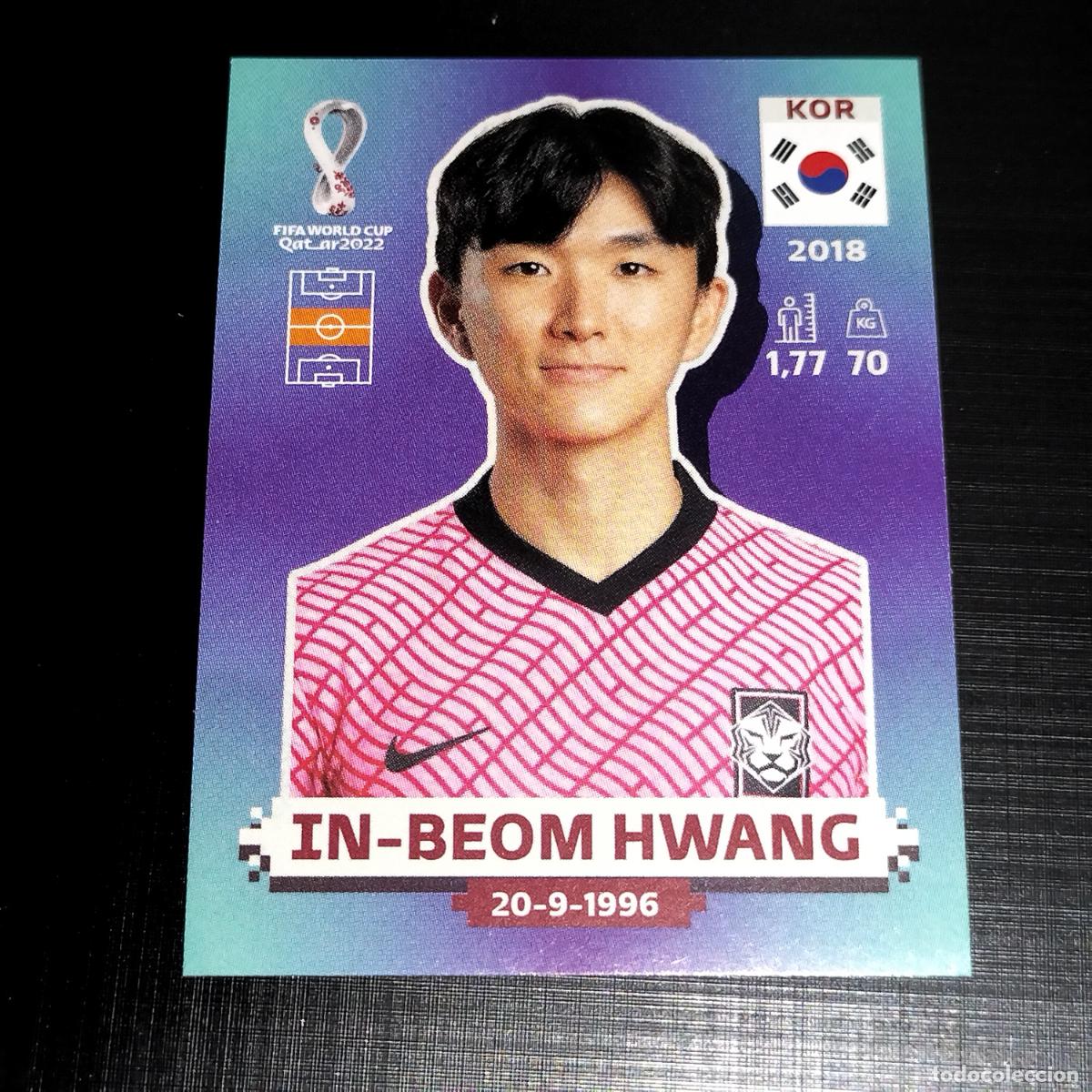 Cromos de f&uacute;tbol: KOR 11 IN-BEOM HWANG REBUBLICA DE COREA CROMOS STICKER MUNDIAL QTAR 22 2022 FIFA WORLD CUP PANINI