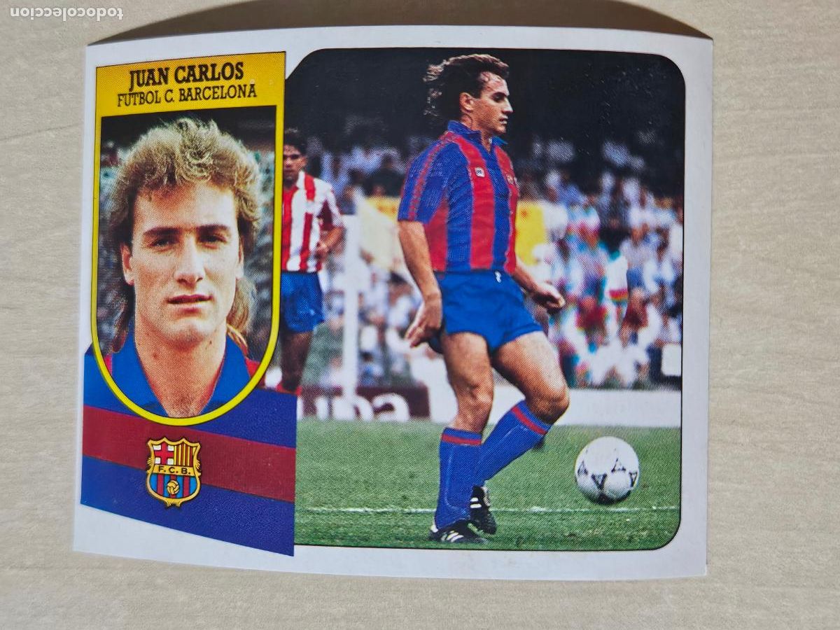 Figurine di Calcio: FICHAJE N&ordm; 3 JUAN CARLOS VERSION - LIGA ESTE 1991 92 - CROMO RECUPERADO BUEN ESTADO
