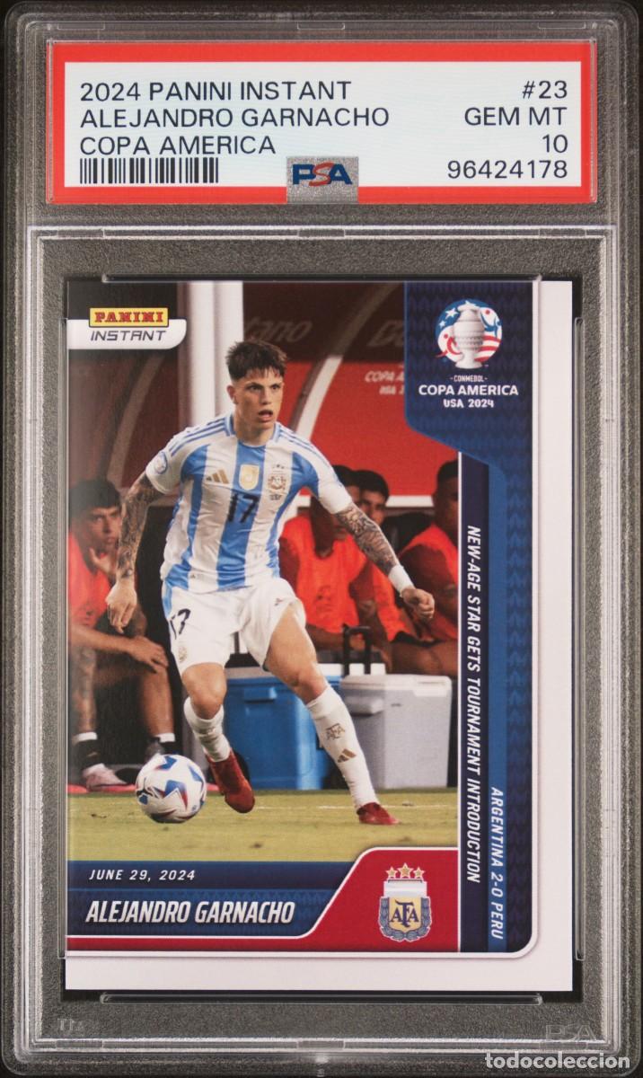 Cromos de f&uacute;tbol: Alejandro Garnacho #23 Argentina Panini Instant Copa America 2024 PSA 10