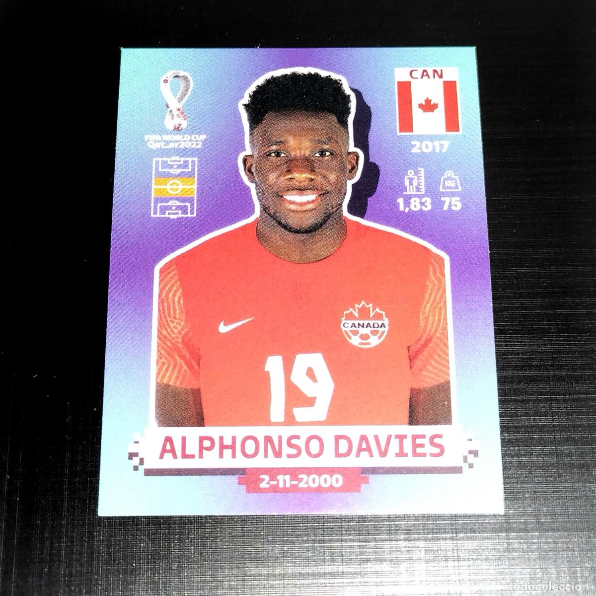 Cromos de f&uacute;tbol: CAN 12 ALPHONSO DAVIES CANADA CROMOS STICKER MUNDIAL QTAR 22 2022 FIFA WORLD CUP PANINI