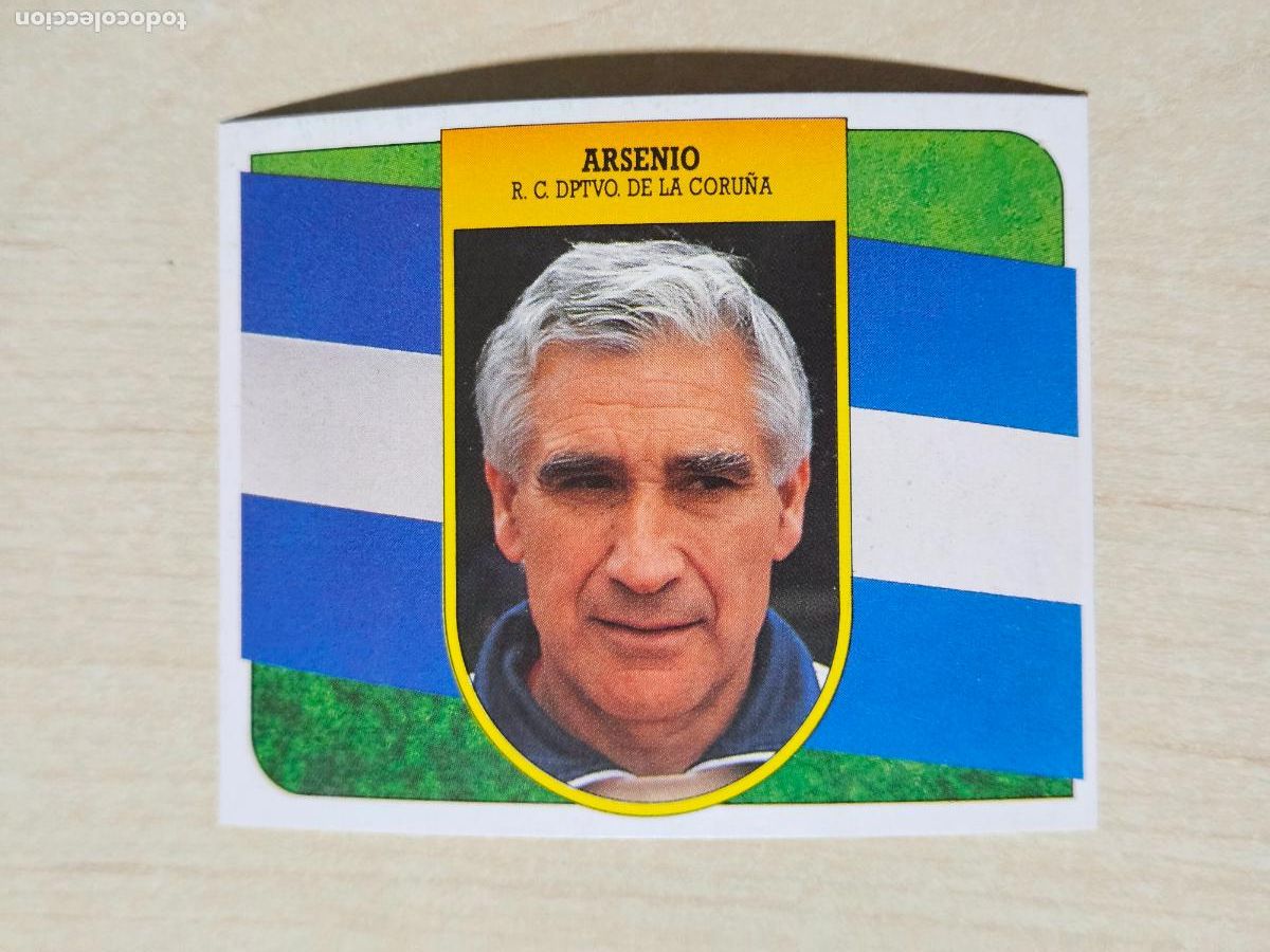 Cromos de f&uacute;tbol: BAJA ARSENIO IGLESIAS - LIGA ESTE 1991 92 - CROMO RECUPERADO BUEN ESTADO