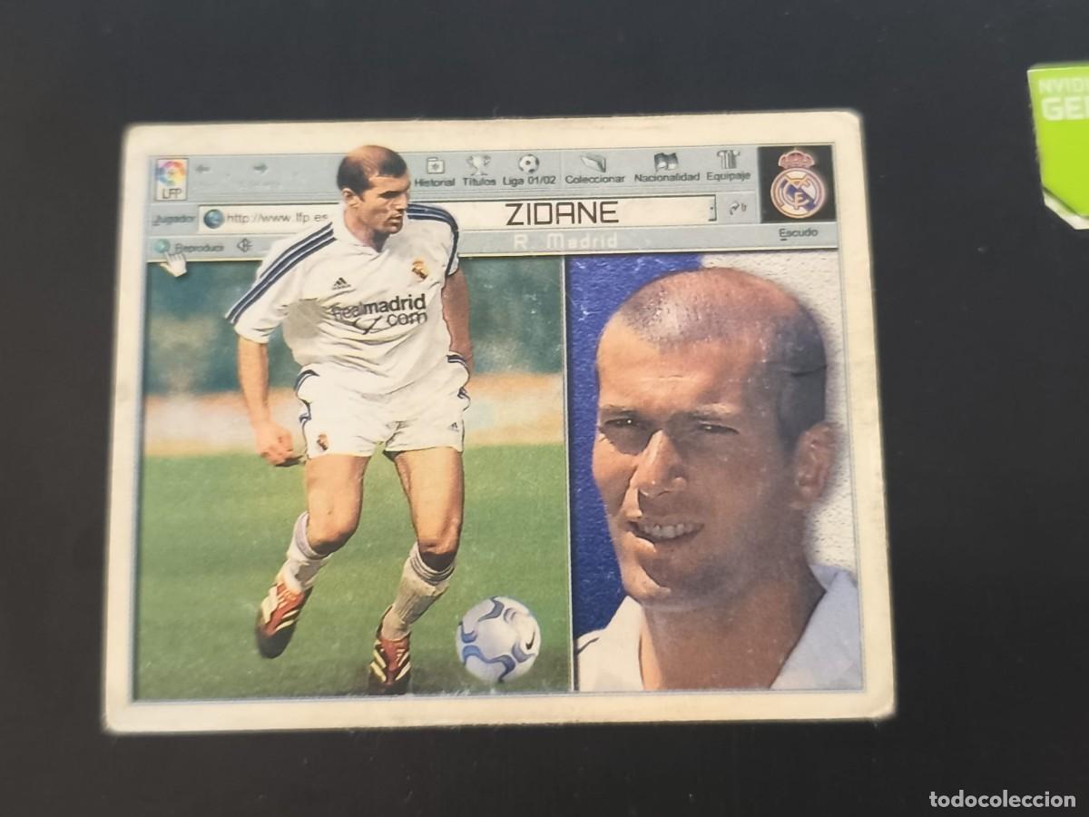 Cromos de f&uacute;tbol: EDICIONES ESTE 2001 2002 01 02 REAL MADRID ZIDANE SIN PEGAR