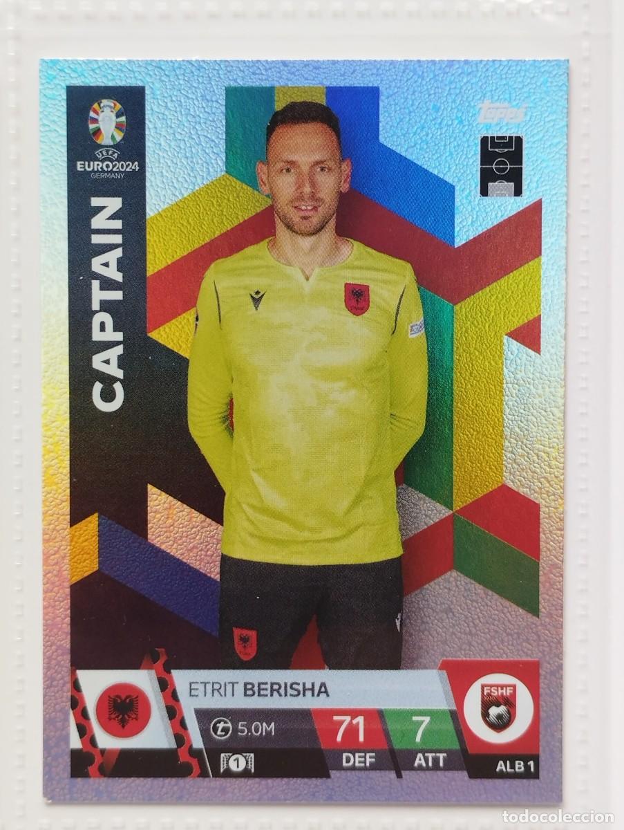 Cromos de Futebol: CROMO CARD EURO 24 EUROCOPA 2024 MATCH ATTAX ALBANIA ALB1 BERISHA CAPTAIN