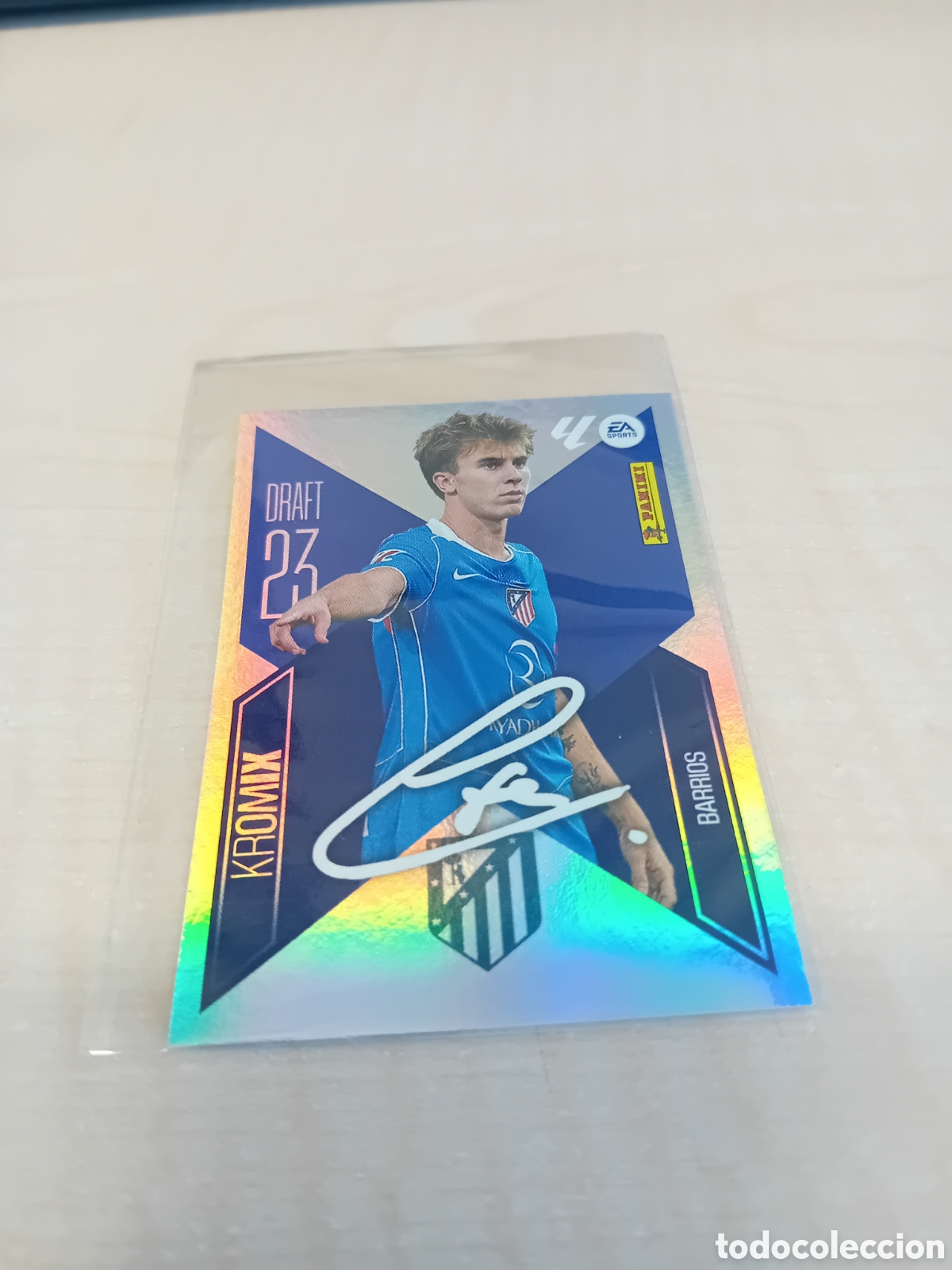 Football Stickers: Barrios K3 Draft 23 Kromix Firmada Atl&eacute;tico de Madrid 26 27 2026 2027 Este Panini