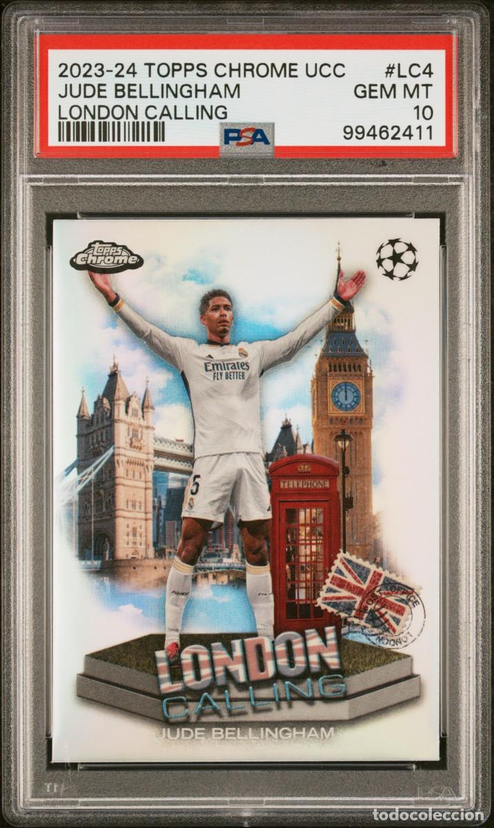 Football Stickers: Jude Bellingham #LC4 Real Madrid Topps Chrome London Calling UCC 2023 24 Psa 10