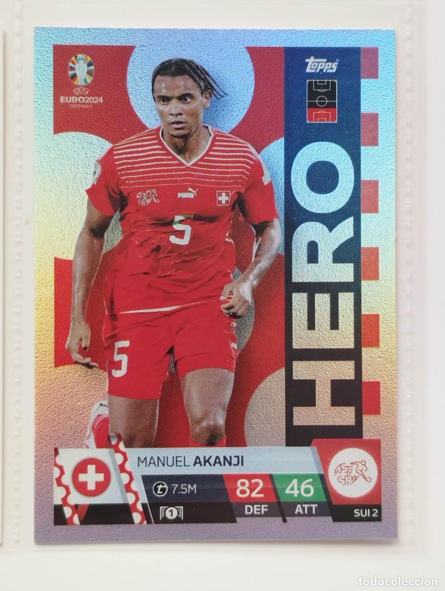 Figurine di Calcio: CROMO CARD EURO 24 EUROCOPA 2024 MATCH ATTAX SUIZA SU2 MANUEL AKANJI HERO