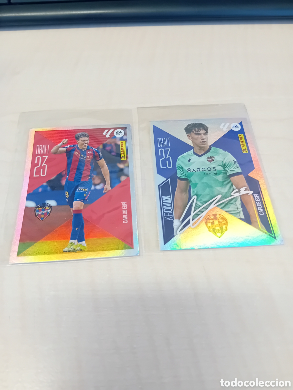 Football Stickers: Lote Carlos Esp&iacute; K4 Draft 23 Kromix Firmada Real Madrid 26 27 2026 2027 Este Panini