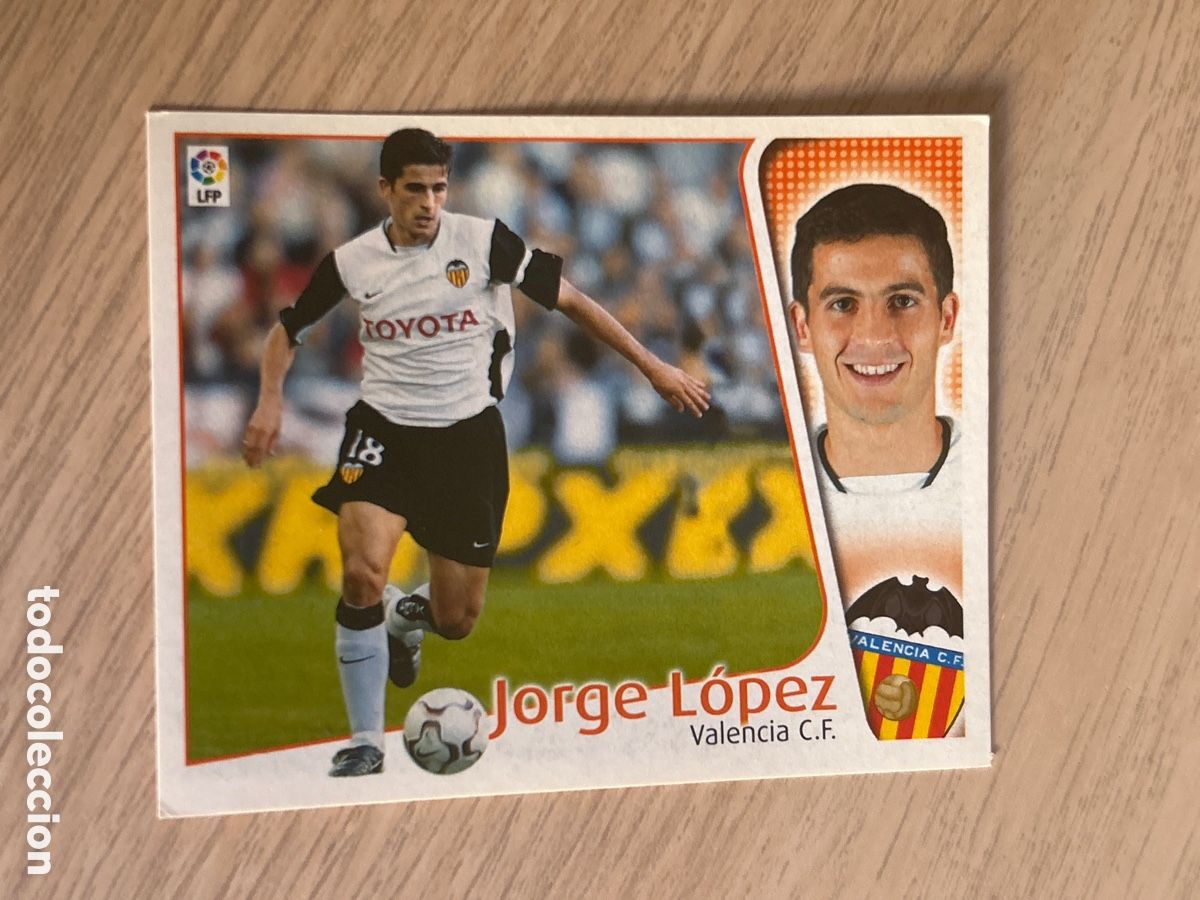 Football Stickers: JORGE LOPEZ VALENCIA BAJA LIGA ESTE 2004 2005 04 05 NUNCA PEGADO SIN PEGAR