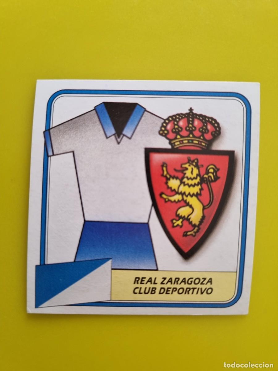 Cromos de f&uacute;tbol: CROMO FUTBOL LIGA ESTE 89 90 1989 1990 NUNCA PEGADO SIN PEGAR REAL ZARAGOZA UNIFORME Y ESCUDO AR926