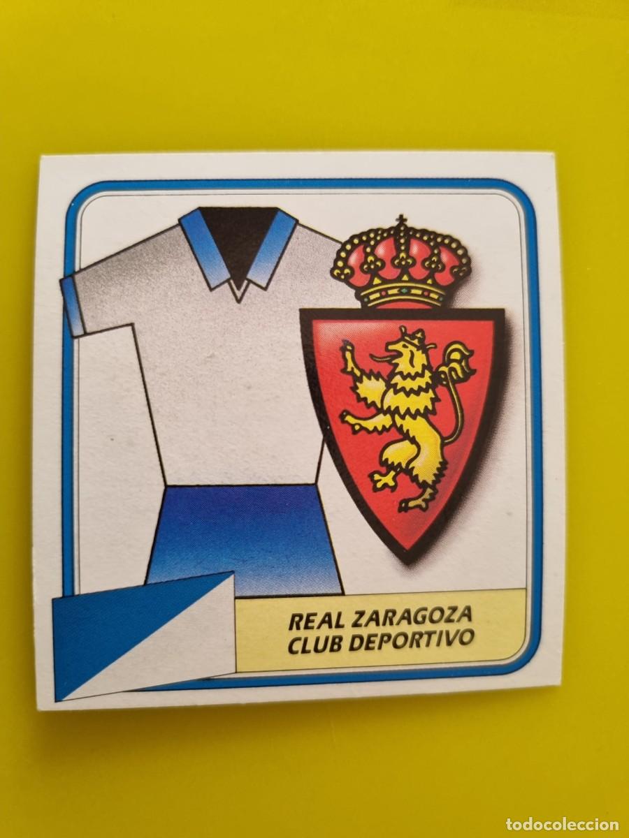 Cartes &agrave; collectionner de Football: CROMO FUTBOL LIGA ESTE 89 90 1989 1990 NUNCA PEGADO SIN PEGAR REAL ZARAGOZA UNIFORME Y ESCUDO AR926