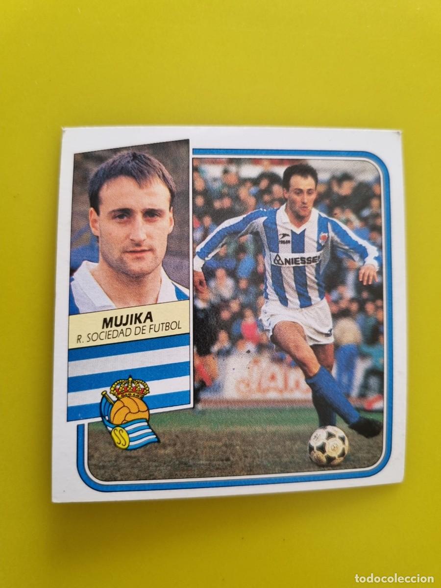 Football Stickers: CROMO LIGA ESTE 89 90 1989 1990 NUNCA PEGADO SIN PEGAR MUJIKA REAL SOCIEDAD AR926