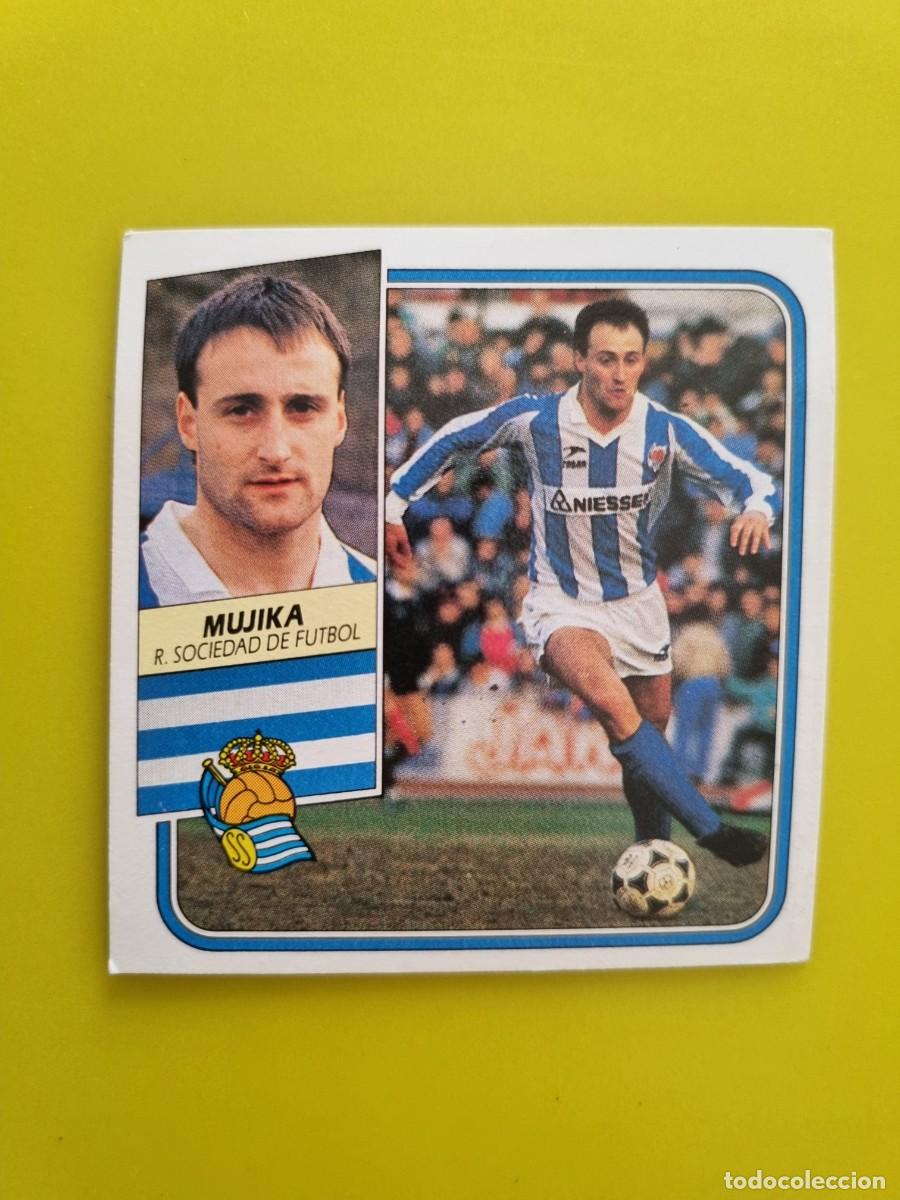 Football Stickers: CROMO LIGA ESTE 89 90 1989 1990 NUNCA PEGADO SIN PEGAR MUJIKA REAL SOCIEDAD AR926