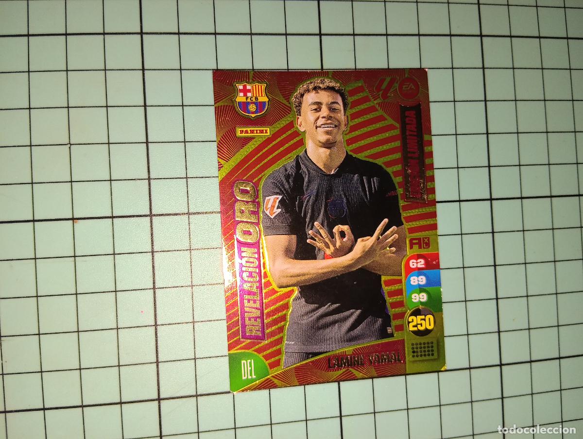 Cromos de f&uacute;tbol: Cromo Lamine Yamal Edici&oacute;n Limitada REVELACI&Oacute;N ORO Adrenalyn XL 24/25 Barcelona