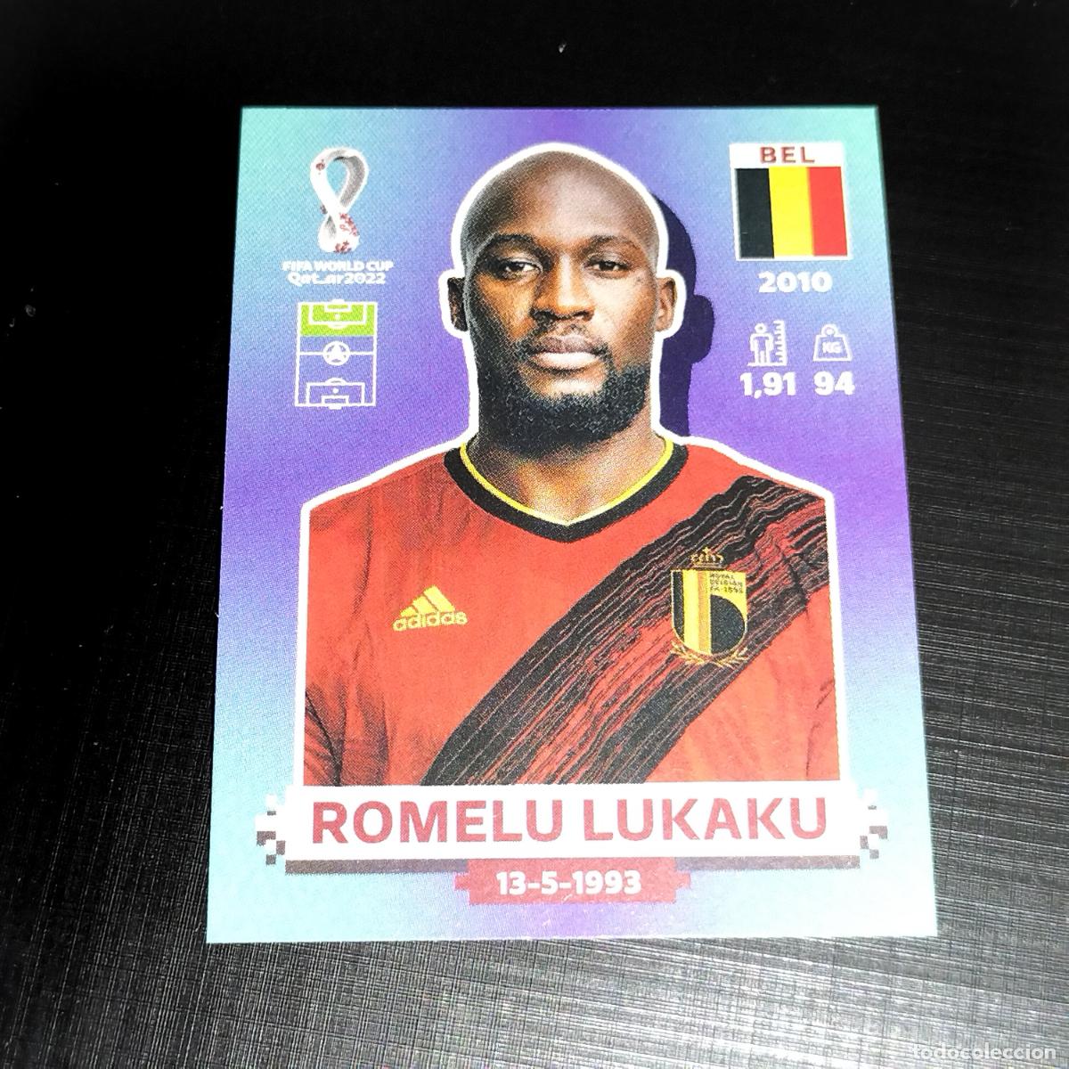 Cromos de f&uacute;tbol: BEL 19 ROMELU LUKAKU BELGICA CROMOS STICKER MUNDIAL QTAR 22 2022 FIFA WORLD CUP PANINI