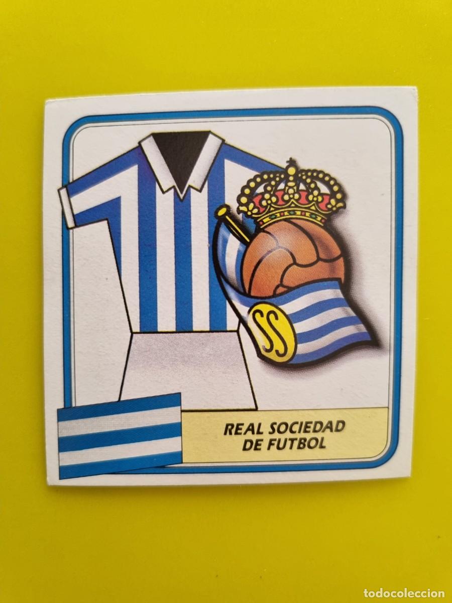 Cromos de f&uacute;tbol: CROMO FUTBOL LIGA ESTE 89 90 1989 1990 NUNCA PEGADO SIN PEGARUNIFORME Y ESCUDO REAL SOCIEDAD AR926