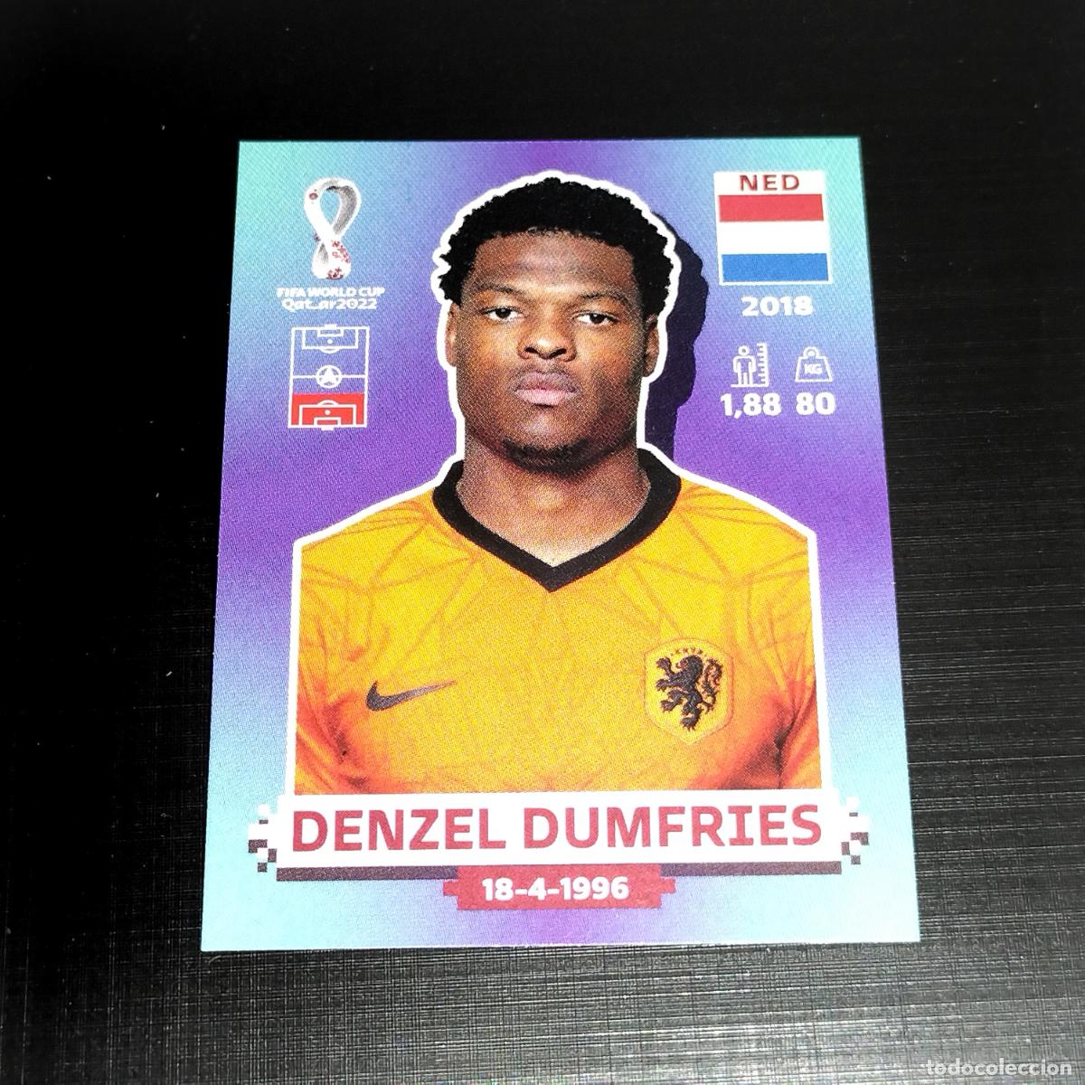 Cromos de f&uacute;tbol: NED 8 DENZEL DUMFRIES NETHERLANDS HOLANDA CROMOS STICKER MUNDIAL QTAR 22 2022 FIFA WORLD CUP PANINI