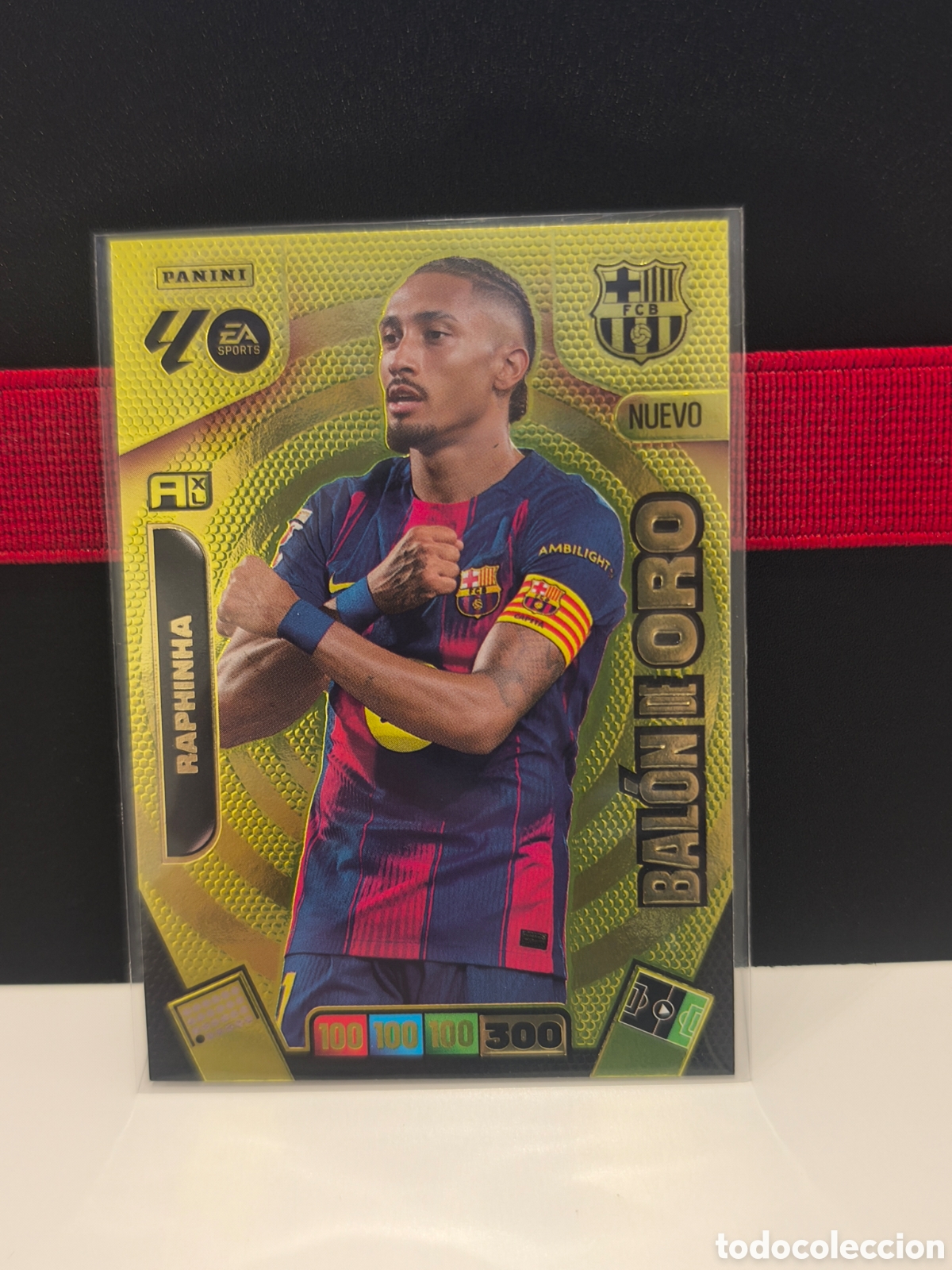 Cromos de f&uacute;tbol: Raphinha Bal&oacute;n de oro Panini 25/26