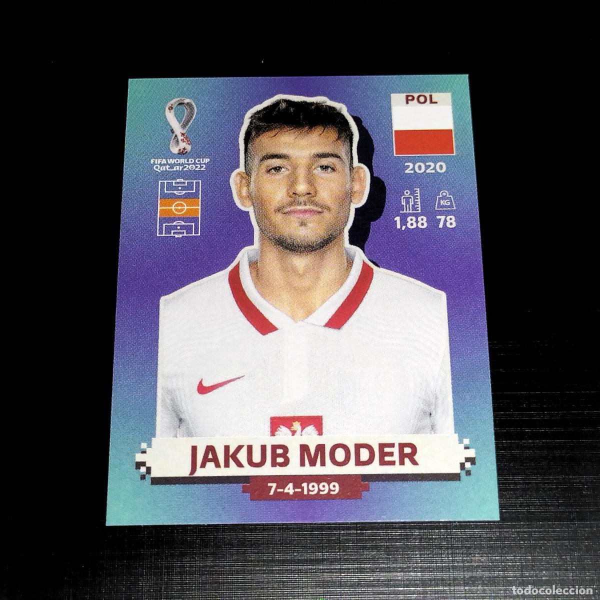 Cromos de f&uacute;tbol: POL 14 JAKUB MODER POLONIA CROMOS STICKER MUNDIAL QTAR 22 2022 FIFA WORLD CUP PANINI