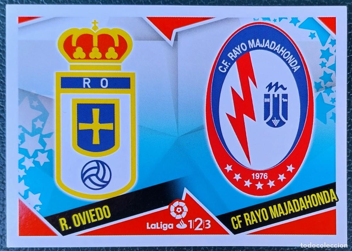 Cromos de f&uacute;tbol: 9 OVIEDO / RAYO MAJADAHONDA ESCUDOS SEGUNDA DIVISION CROMOS ALBUM EDICIONES ESTE 2018 2019 18 19
